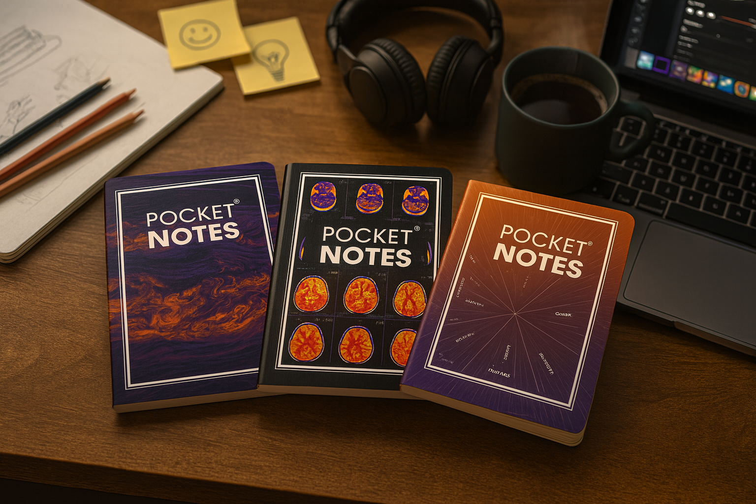 Flow Series — deep purple marble notebook
